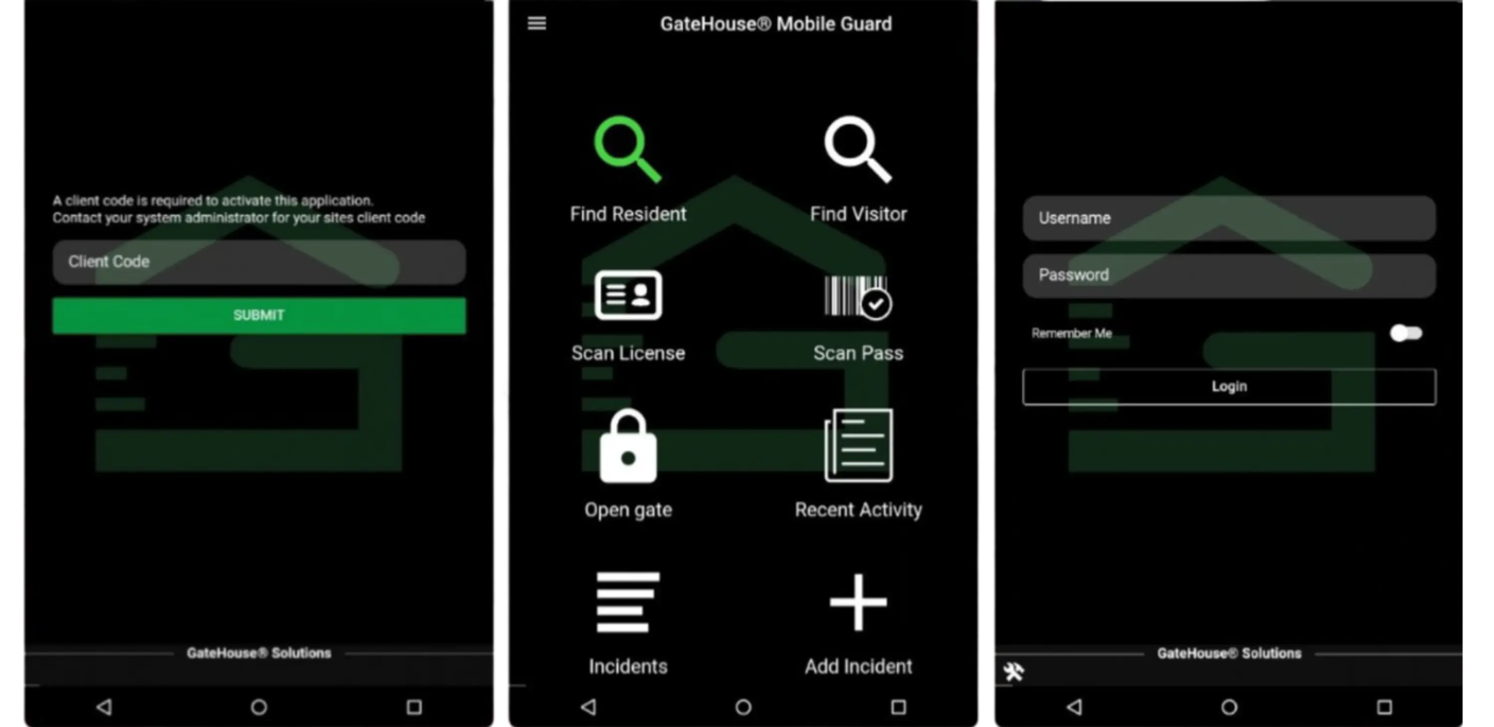 GateHouse Guard App project by Reno Softwares, a Resident security gate software feature graphic